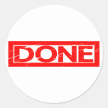 Done Stamp Classic Round Sticker