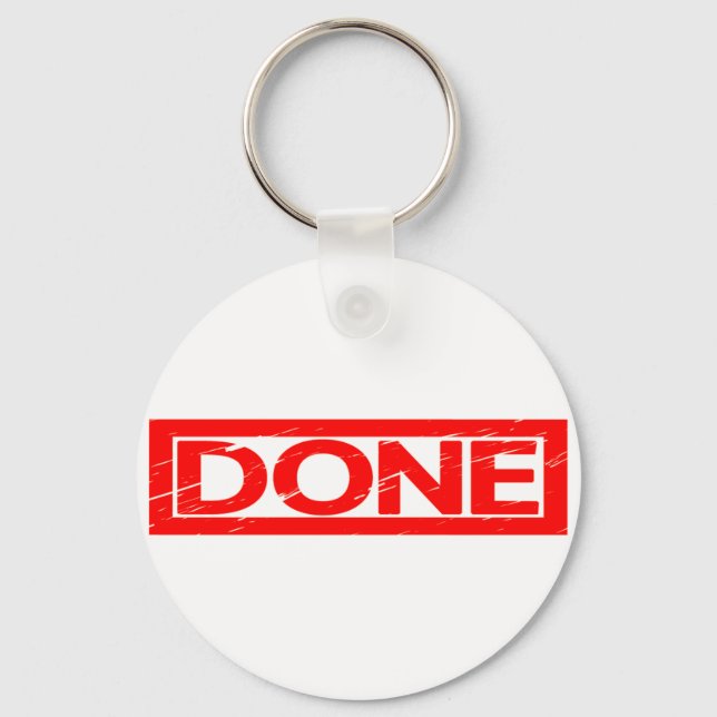 Done Stamp Keychain (Front)