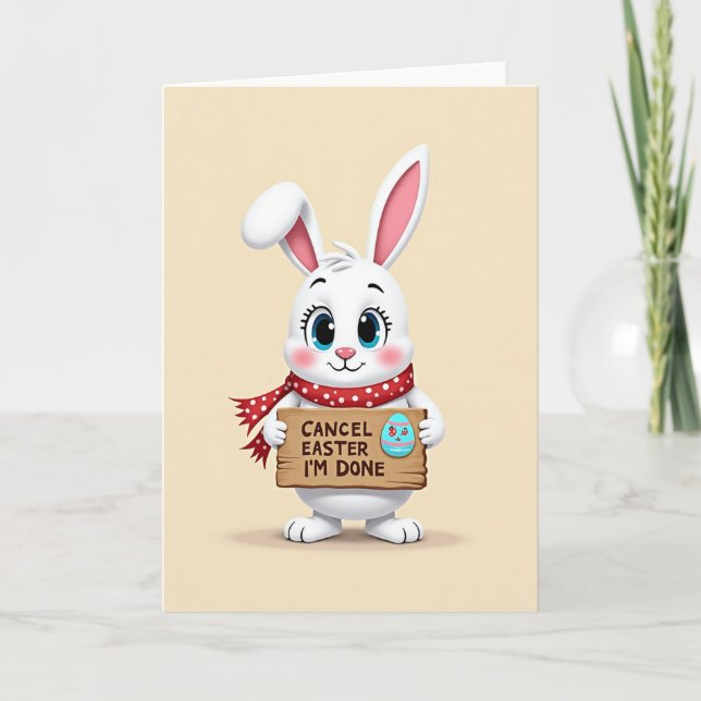 Done With Easter Funny Animal Card (Front)