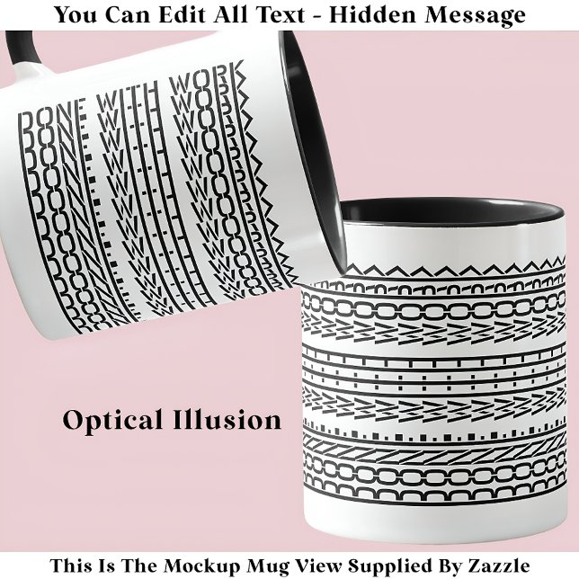 Done With Work Hidden Message 120B Retirement  Mug (Creator Uploaded)