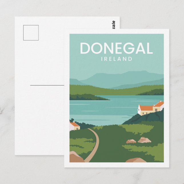 Donegal Ireland Famous Travel Place Illustration Postcard (Front/Back)