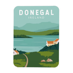 Donegal Ireland Retro Travel Art Vintage Magnet