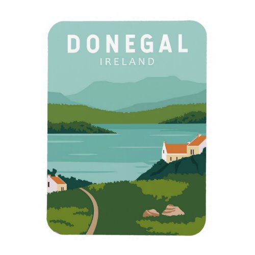 Donegal Ireland Retro Travel Art Vintage Magnet