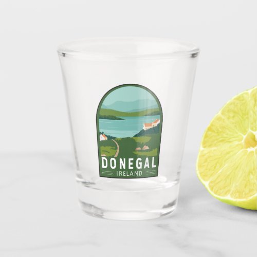Donegal Ireland Retro Travel Art Vintage Shot Glass
