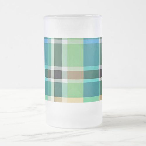 Donegal Tweed Design  Frosted Glass Beer Mug