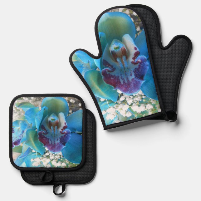 Donella Oven Mitt & Pot Holder Set (Front/Back)