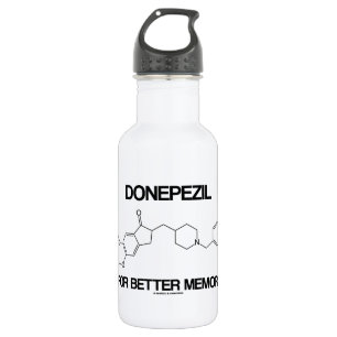 Donepezil For Better Memory (Chemical Molecule) Stainless Steel Water Bottle