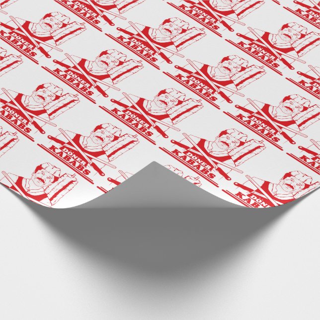 Doner Kabab Turkish Cuisine Wrapping Paper (Corner)