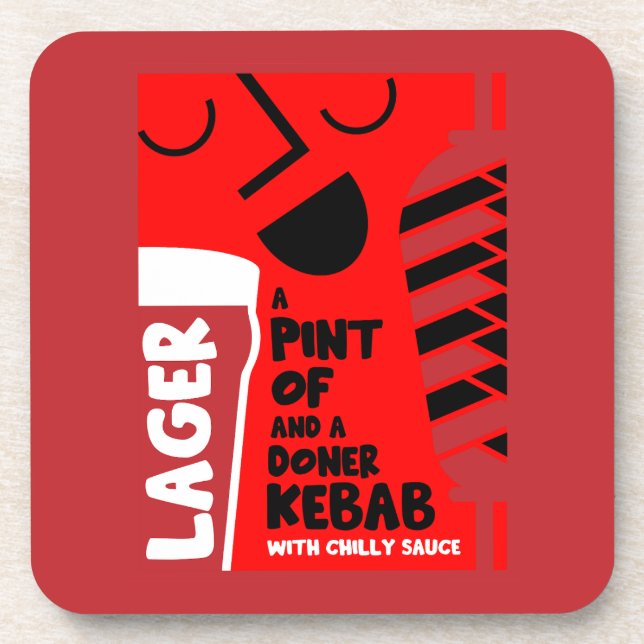 Doner Kebab Beverage Coaster (Front)
