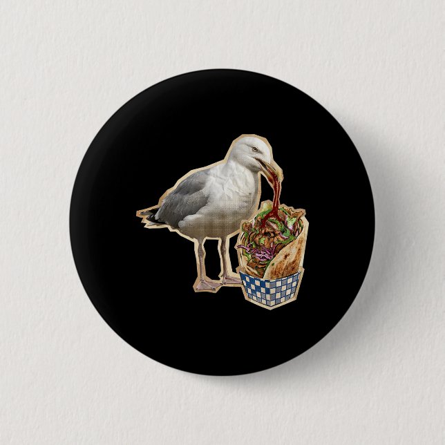 Doner Kebab Seagull Button (Front)