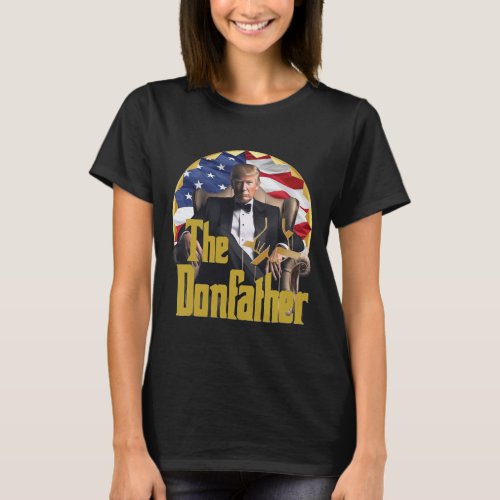 Donfather Us American Flag Trump 2024  T_Shirt