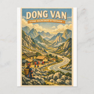 Dongvan Karst Plateau, Ha Giang, Vietnam,  Postcard