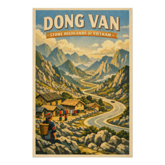 Dongvan Karst Plateau, Ha Giang, Vietnam,  Poster