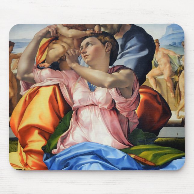Doni Tondo, Doni Madona (detail), Michelangelo, 15 Mouse Pad (Front)