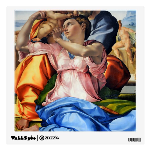 Doni Tondo, Doni Madona (detail), Michelangelo, 15 Wall Decal (Front)
