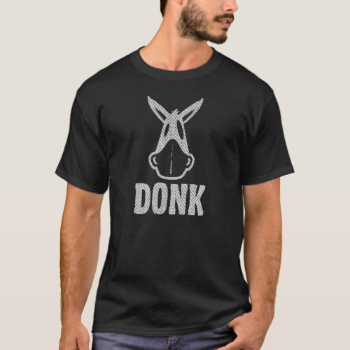 DONK _ White on Black _ Deck of Cards T_Shirt