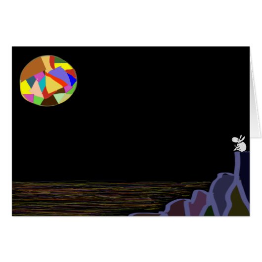 donkey and colorful moon cards (Front Horizontal)