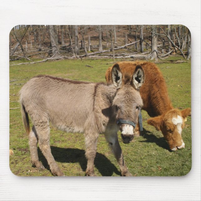 Donkey And Cow Mouse Pad (Front)