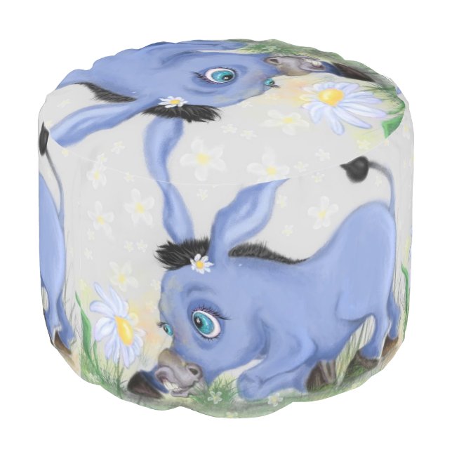 Donkey and Daisy Poufs (Angled Back)