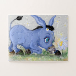 Donkey and Daisy Puzzle Gift - Painting