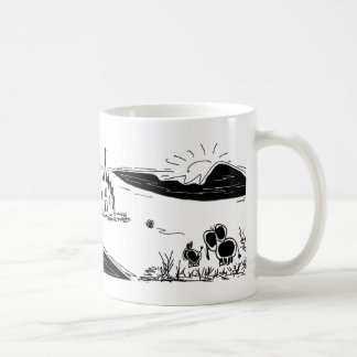 donkey and elephant with bug and cathedral coffee mug