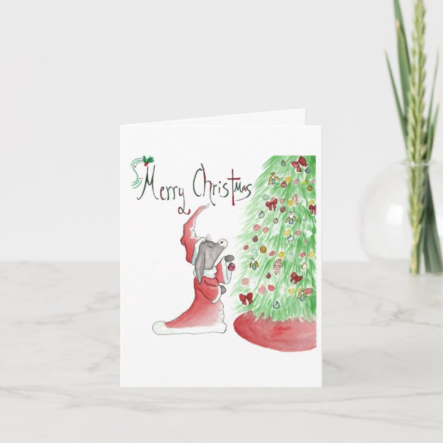 Donkey and tree note card (Front)