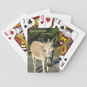 Donkey Animal Looking Walking Fun Personalize Playing Cards