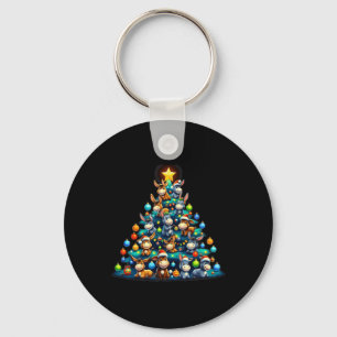 Donkey Animal Lover Xmas Gift Donkey Christmas Tre Keychain