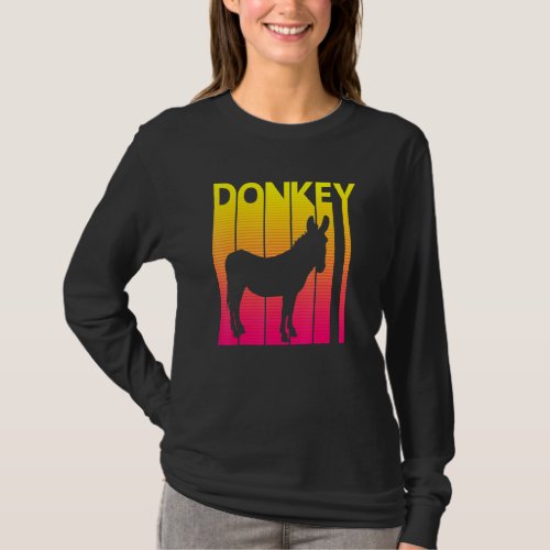 Donkey Animal Retro Costume T_Shirt