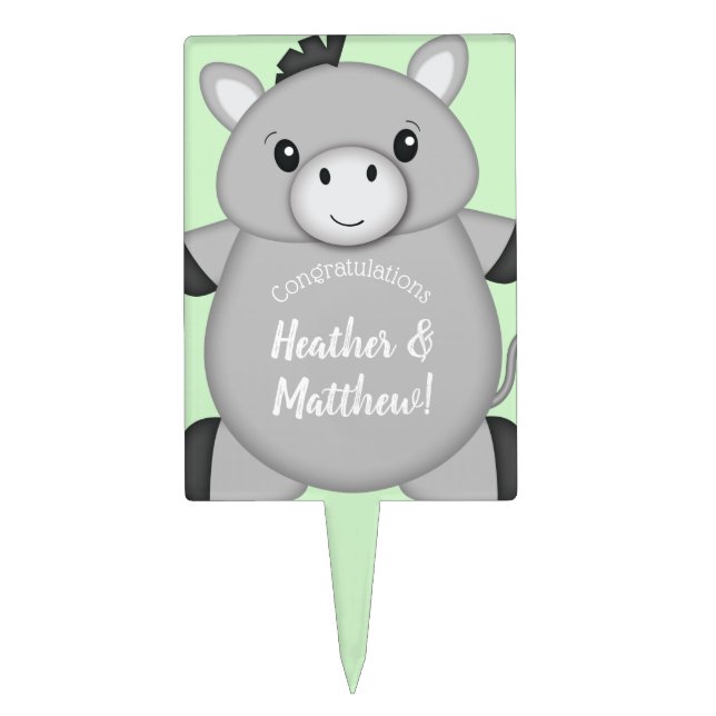 Donkey Baby Shower Cake Topper