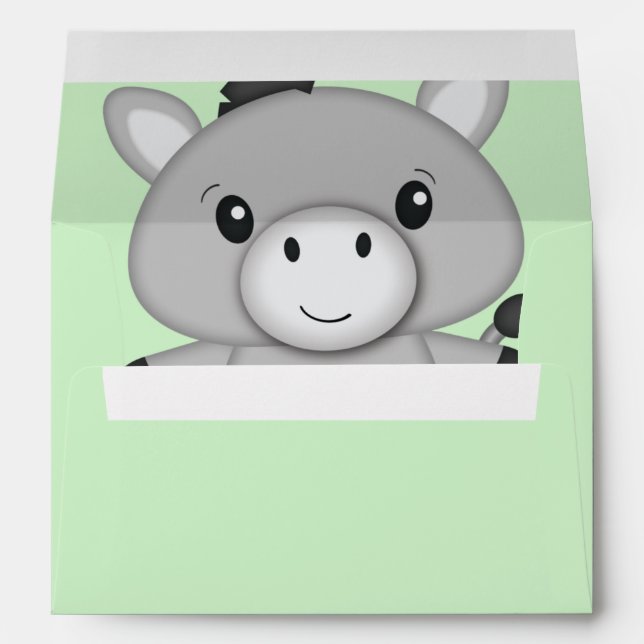 Donkey Baby Shower Envelope (Back (Bottom))