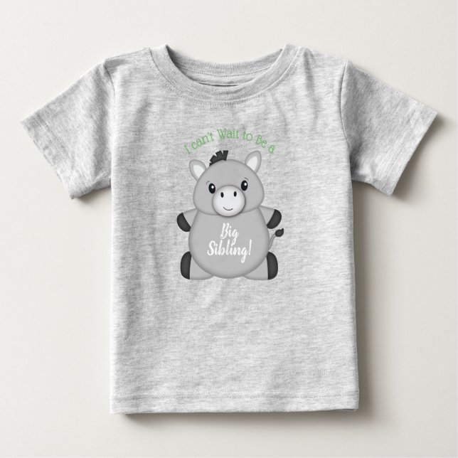 Donkey Baby Shower Green Baby T-Shirt (Front)