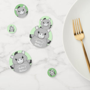Donkey Baby Shower Green Confetti