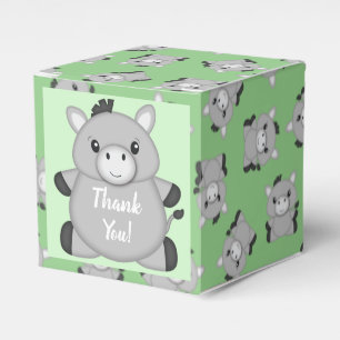 Donkey Baby Shower Green Favor Boxes