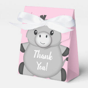 Donkey Baby Shower Pink Favor Boxes
