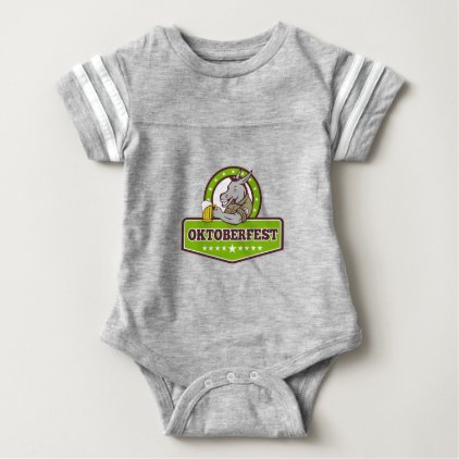 Donkey Beer Drinker Oktoberfest Retro Baby Bodysuit