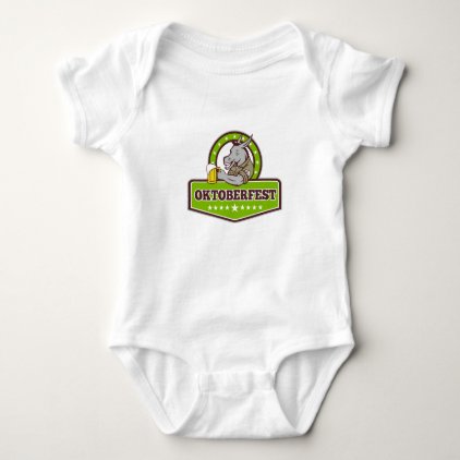 Donkey Beer Drinker Oktoberfest Retro Baby Bodysuit