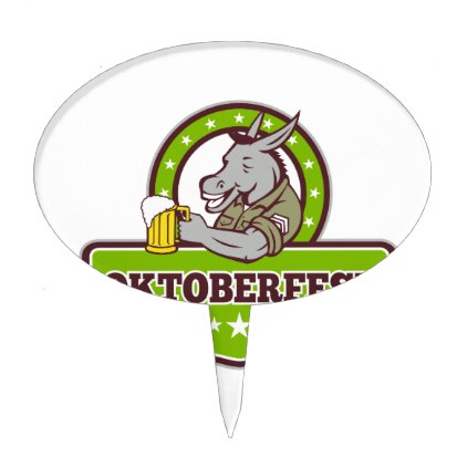 Donkey Beer Drinker Oktoberfest Retro Cake Topper