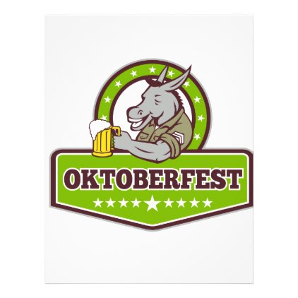 Donkey Beer Drinker Oktoberfest Retro Letterhead