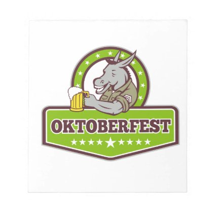 Donkey Beer Drinker Oktoberfest Retro Notepad