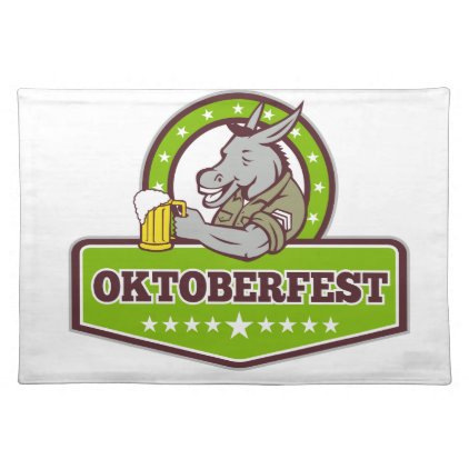 Donkey Beer Drinker Oktoberfest Retro Placemat