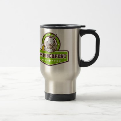 Donkey Beer Drinker Oktoberfest Retro Travel Mug