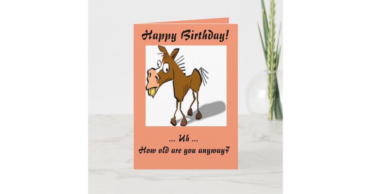 happy birthday donkey card