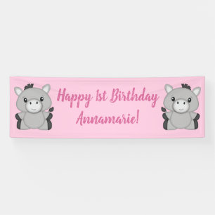 Donkey Birthday Party Banner