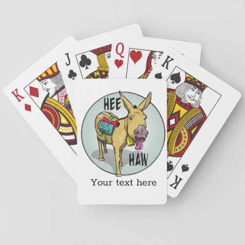 Donkey Braying HEE HAW Poker Cards