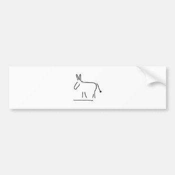 Donkey Bumper Sticker by Lineamentum at Zazzle