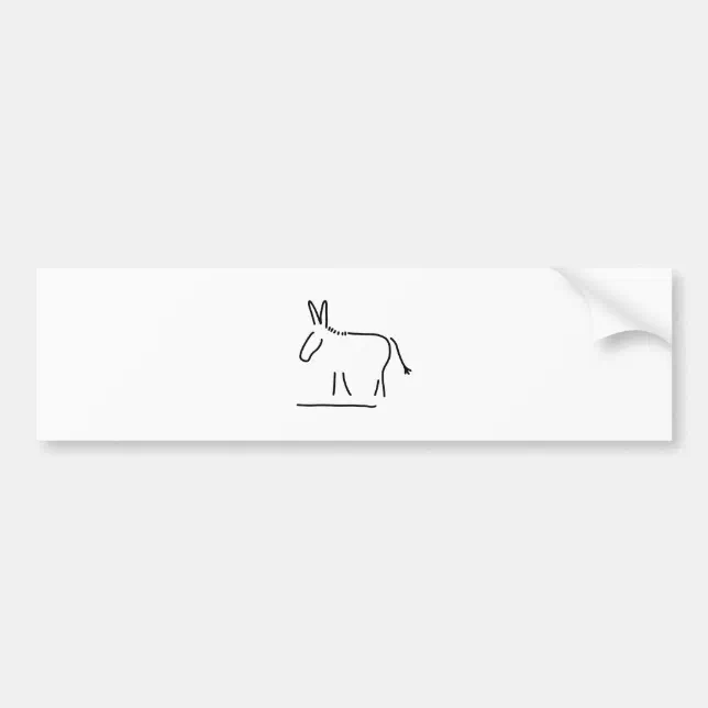 Donkey Bumper Sticker | Zazzle