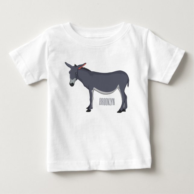 Donkey cartoon illustration baby T-Shirt (Front)