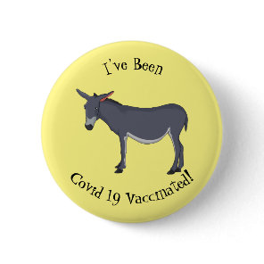 Donkey cartoon illustration  button
