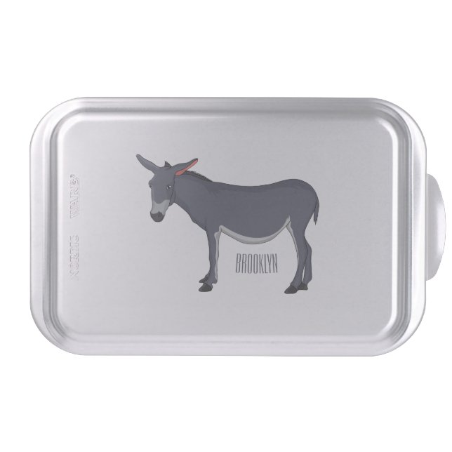 Donkey cartoon illustration cake pan (Front)